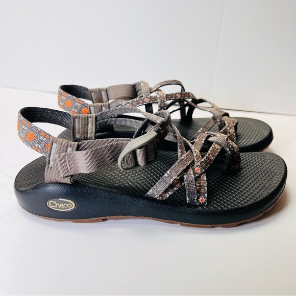 CHACO ZX/2 GRAY ORANGE TOE SPORTS SANDALS SIZE 9 EUC - Picture 4 of 11